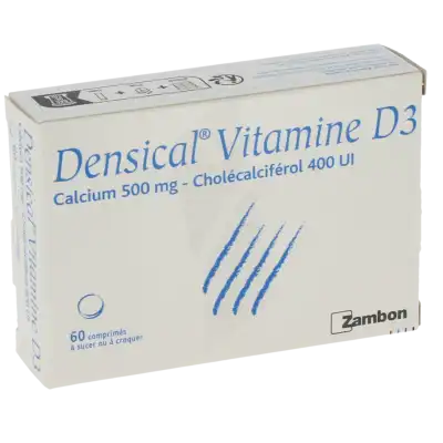 Densical Vitamine D3 500 Mg/400 Ui, Comprimé à Sucer Ou à Croquer à Nice
