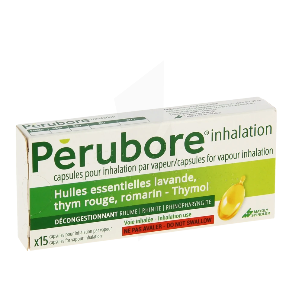 Perubore Inhalation, Capsule Pour Inhalation Par Vapeur