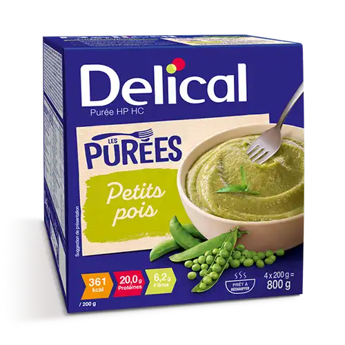 Delical Purée Hp Hc Nutriment Petit Pois 4bols/200g