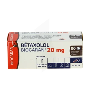Betaxolol Biogaran 20 Mg, Comprimé Pelliculé Sécable