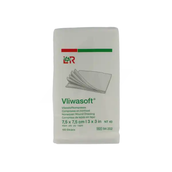 Vliwasoft Compresse En Non Tissé 7,5x7,5cm Sachet/100