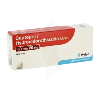 Captopril/hydrochlorothiazide Viatris 50 Mg/25 Mg, Comprimé Sécable à SAINT-SAENS