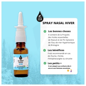 Lca Spray Nasal Hiver à La Propolis Et Aux Huiles Essentielles Bio 20ml