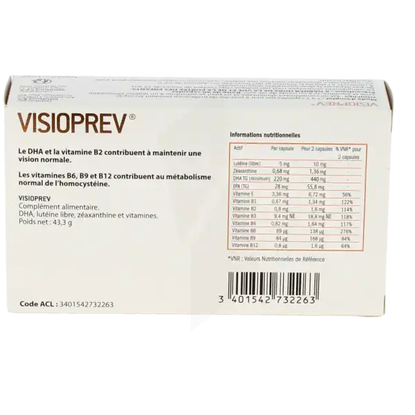 Visufarma Visioprev® Capsules Molles B/60