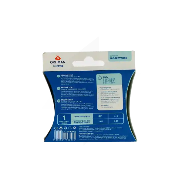 Orliman Feet Pad Hallus Valgus Protecteur Oignons Et Cors Taille S B/1