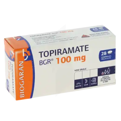 TOPIRAMATE BGR 100 mg, comprimé pelliculé