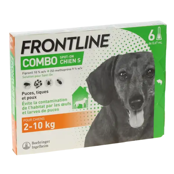 Frontline Combo 67,00 Mg / 60,30 Mg Solution Pour Spot-on Pour Chien S, Solution Pour Spot-on