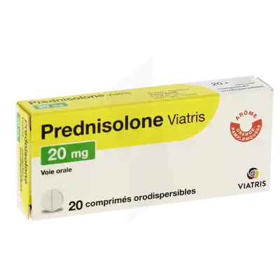 Prednisolone Viatris 20 Mg, Comprimé Orodispersible à Nice