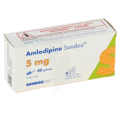 Amlodipine Sandoz 5 Mg, Gélule à Courbevoie