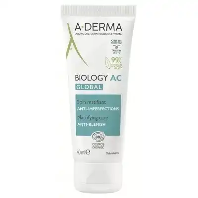 Aderma Biology Ac Global Aderma Cr Soin Matifiant Anti-imperfections T/40ml