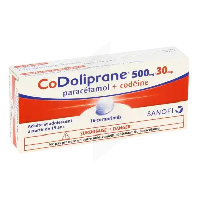 Codoliprane 500 Mg/30 Mg, Comprimé à LA CRAU