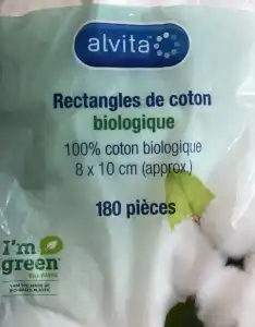 Acheter Alvita Carré de coton Bio Sachet/180 à Bassens