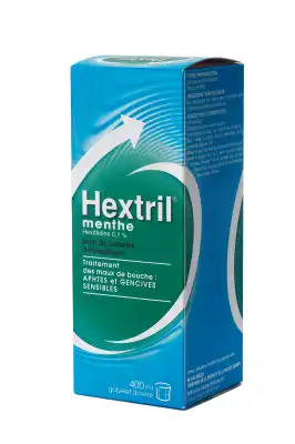 HEXTRIL MENTHE 0,1 POUR CENT, solution pour bain de bouche