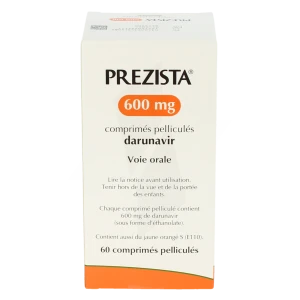 Prezista 600 Mg, Comprimé Pelliculé