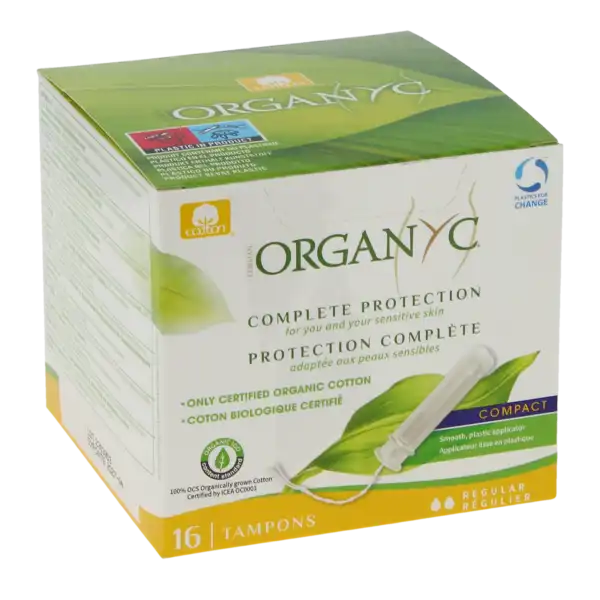 Organyc Tampon Périodique Avec Applicateur Coton Bio Normal B/16