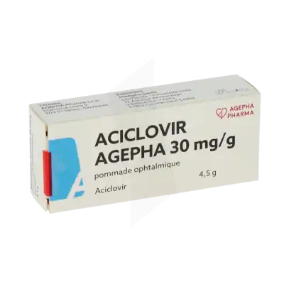 ACICLOVIR AGEPHA 30 mg/g, pommade ophtalmique