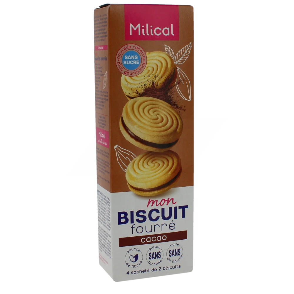 Milical Biscuit Fourré Cacao 4 Sachets/2