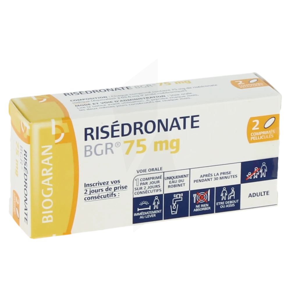 Risedronate Bgr 75 Mg, Comprimé Pelliculé