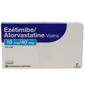 Ezetimibe/atorvastatine Viatris 10 Mg/40 Mg Cpr Pell Plq/30