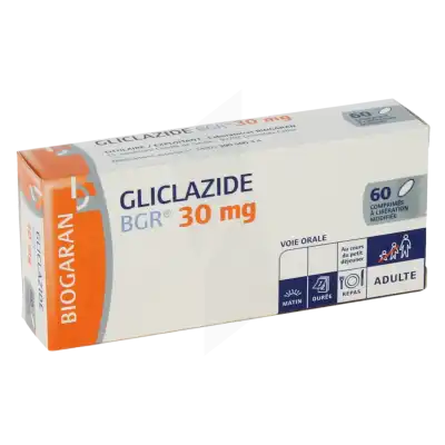 GLICLAZIDE BGR 30 mg, comprimé à libération modifiée