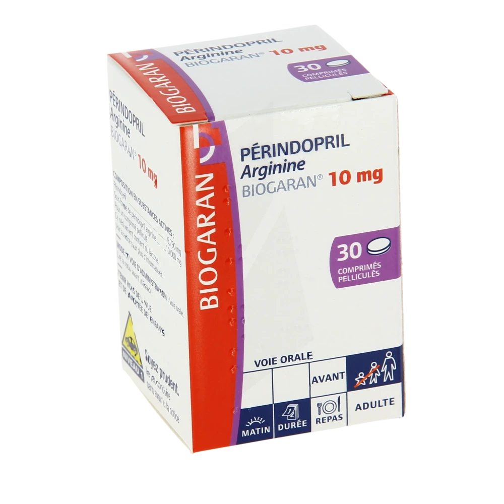 Perindopril Arginine Biogaran 10 Mg, Comprimé Pelliculé