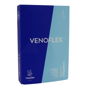Venoflex Elegance 2 Chaussette Maille Côtelée Homme Beige Sable Taille 3l