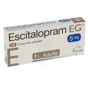 Escitalopram Eg 5 Mg, Comprimé Pelliculé