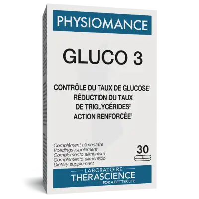 Therascience Physiomance Gluco 3 Comprimés B/30 à VILLENEUVE-LOUBET