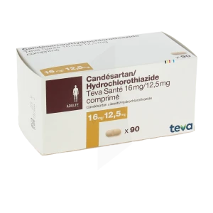 Candesartan/hydrochlorothiazide Teva Sante 16 Mg/12,5 Mg, Comprimé