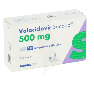 Valaciclovir Sandoz 500 Mg, Comprimé Pelliculé à Bordeaux