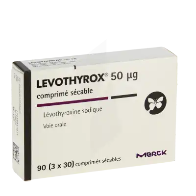 LEVOTHYROX 50 microgrammes, comprimé sécable