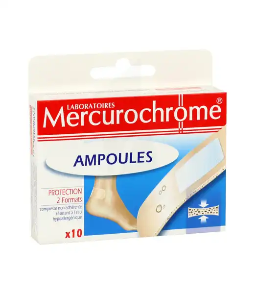 Mercurochrome Pansements Ampoules X 10