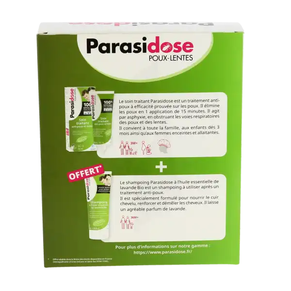Parasidose Crème Soin Traitant T/200ml + Shampooing