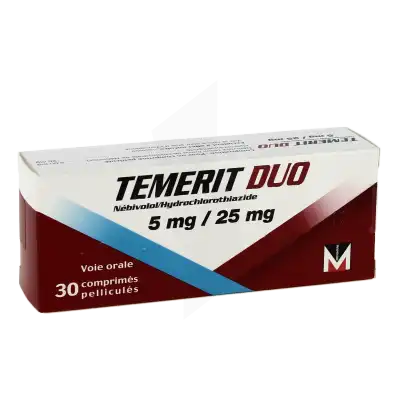 Temeritduo 5 Mg/25 Mg, Comprimé Pelliculé à Ris-Orangis