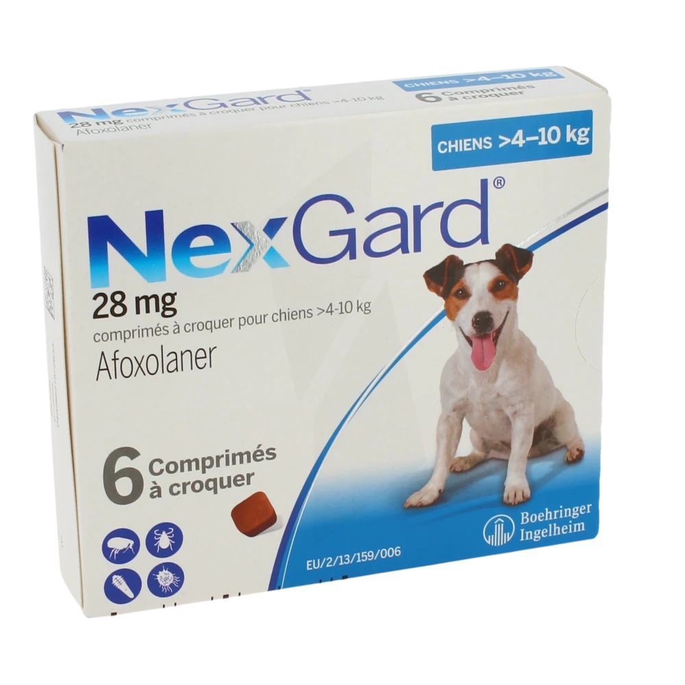 Nexgard 28 Mg Comprimes A Croquer Pour Chiens 4 - 10 Kg, Comprimé à Croquer