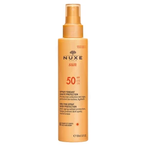 Nuxe Sun Spray Solaire Visage Et Corps Haute Protection Spf 50 150ml