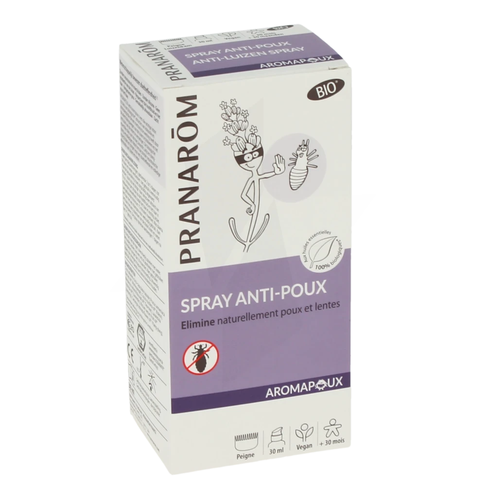 Pranarôm Aromapoux Bio Spray Anti-poux 30ml+peigne