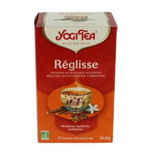 Yogi Tea Tisane Ayurvédique Réglisse Bio 17 Sachets/1,8g