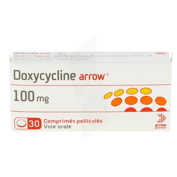 Doxycycline Arrow 100 Mg, Comprimé Pelliculé