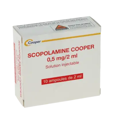 Scopolamine Cooper 0,5 Mg/2 Ml, Solution Injectable à LE LAVANDOU