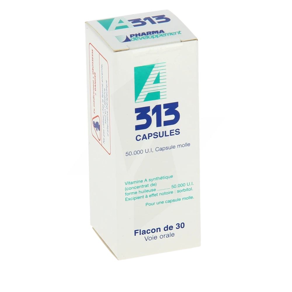 Pharmacie Des Etoiles - Médicament A 313 50 000 U.i., Capsule Molle -  CONCENTRAT DE VITAMINE A SYNTHÉTIQUE, FORME HUILEUSE - FLEURANCE