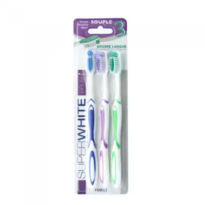 Acheter SUPERWHITE brosse a dent lot de 3 souple à LORMONT