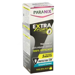 Paranix Extra Fort 5min Shampooing Antipoux Fl/200ml + Peigne à Dreux