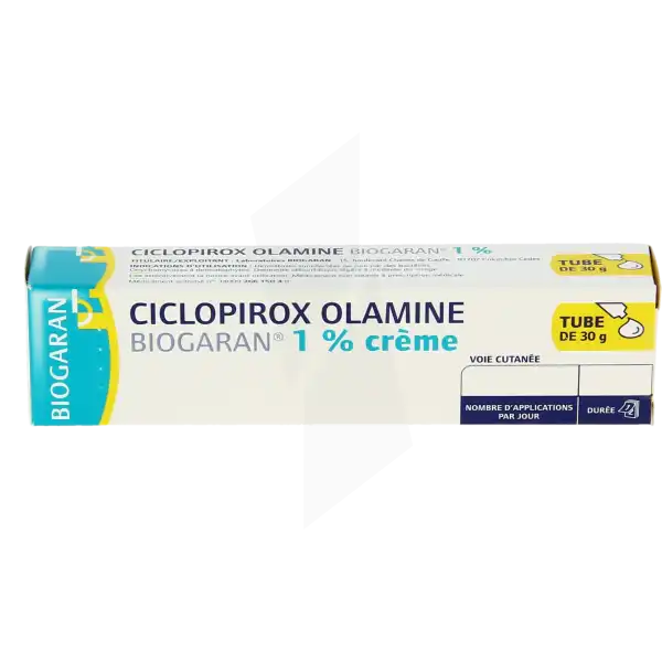 Ciclopirox Olamine Biogaran 1 %, Crème