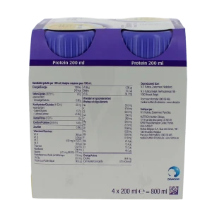 Fortimel Protein Nutriment Vanille 4 Bouteilles/200ml