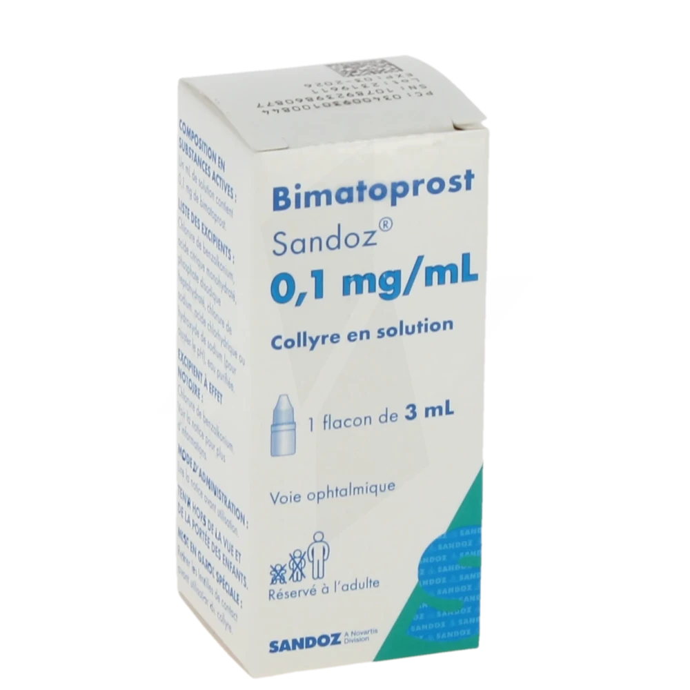 Bimatoprost Sandoz 0,1 Mg/ml, Collyre En Solution