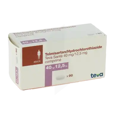 Telmisartan/hydrochlorothiazide Teva Sante 40 Mg/12,5 Mg, Comprimé à Eysines