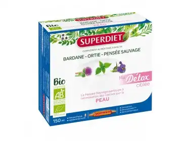 Superdiet Ma Détox Ciblée Pensée Sauvage Bio Solution Buvable Peau 10 Ampoules/15ml à Narbonne