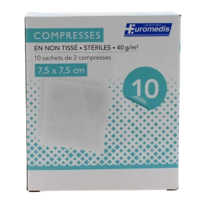 Euromedis Compresse Stér N Tiss 7,5 X 7,5 Cm 10/2