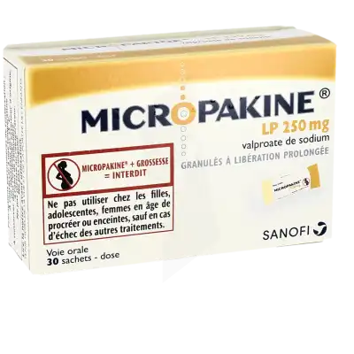 Micropakine L.p. 250 Mg, Granulés à Libération Prolongée En Sachet-dose à Bordeaux